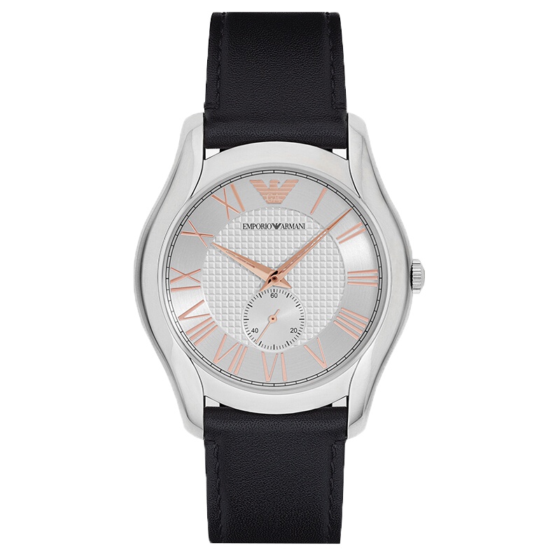 阿玛尼(EMPORIO ARMANI)手表皮质表带时尚休闲简约石英男士腕表AR1984