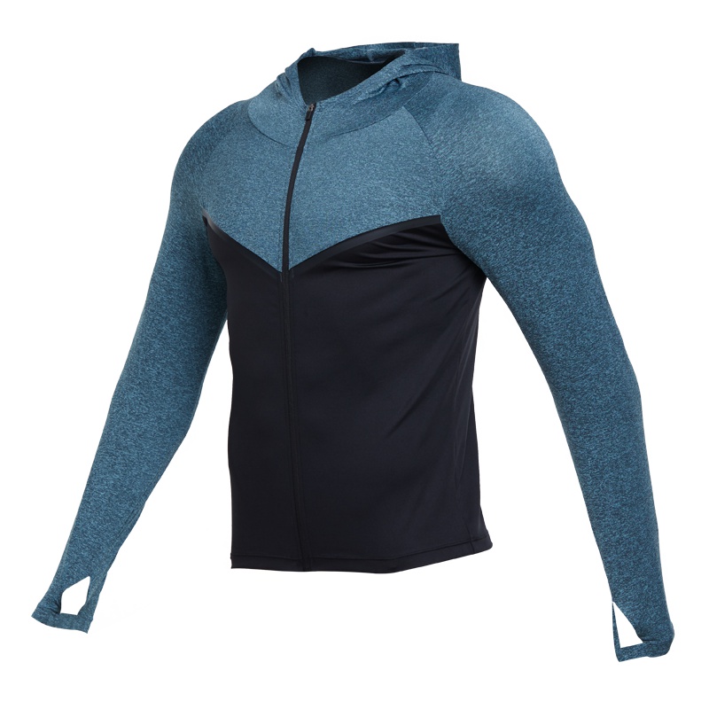 范斯蒂克(vansydical)健身衣服男冬季跑步户外紧身速干衣健身房运动外套弹力拼色训练服