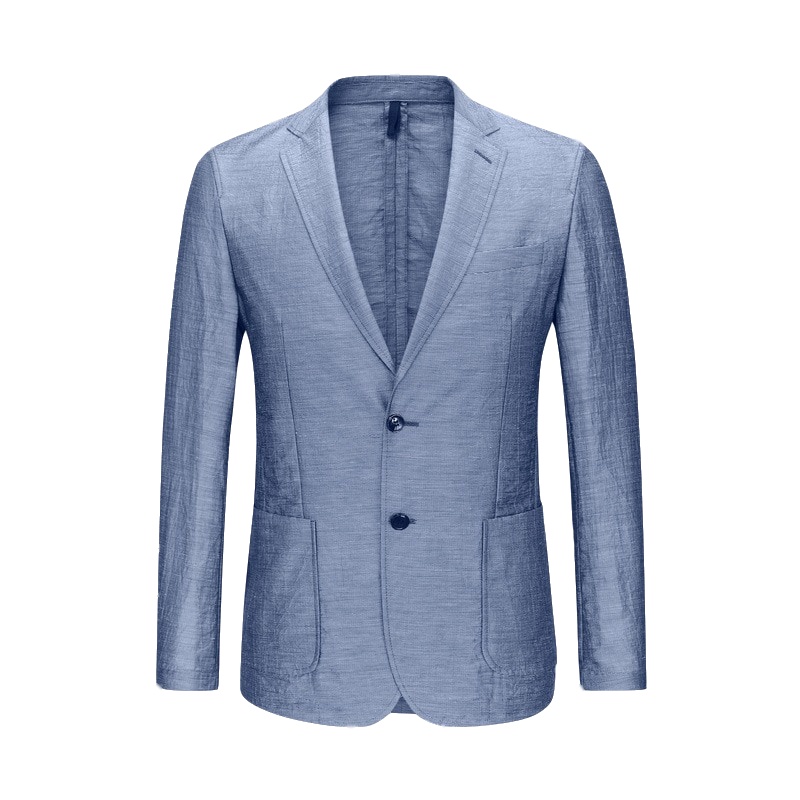 Youngor/雅戈尔秋季新品男士商务休闲棉麻混纺蓝色西便服160IAY