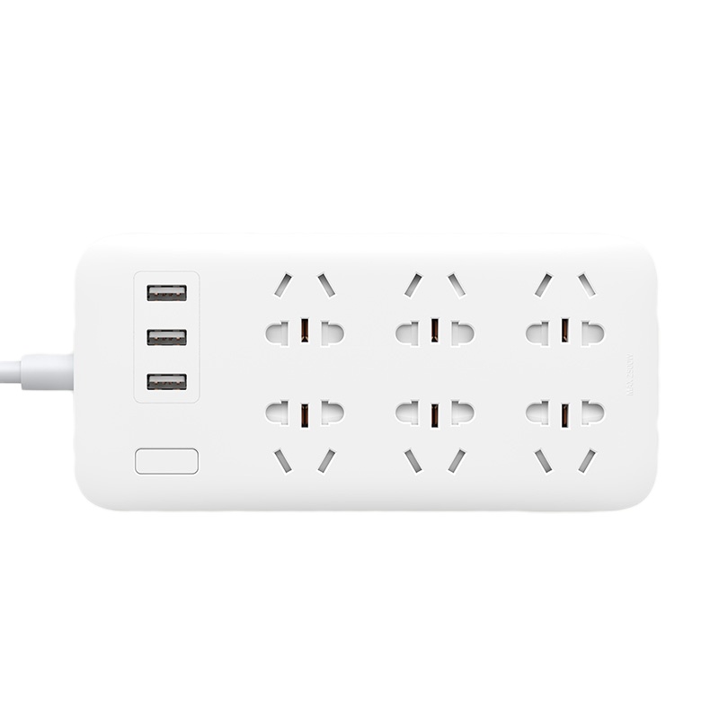 小米(MI) 智能插线板6孔位基础版usb多功能插座接线板插排拖线板 米家插线板6位6孔位基础版usb多功能