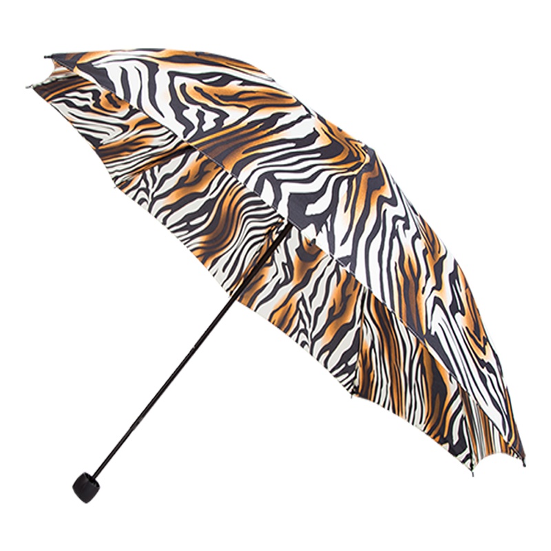 宏达HONDAR 三折外翻斑马纹防晒防紫外线晴雨两用伞女遮阳伞1605