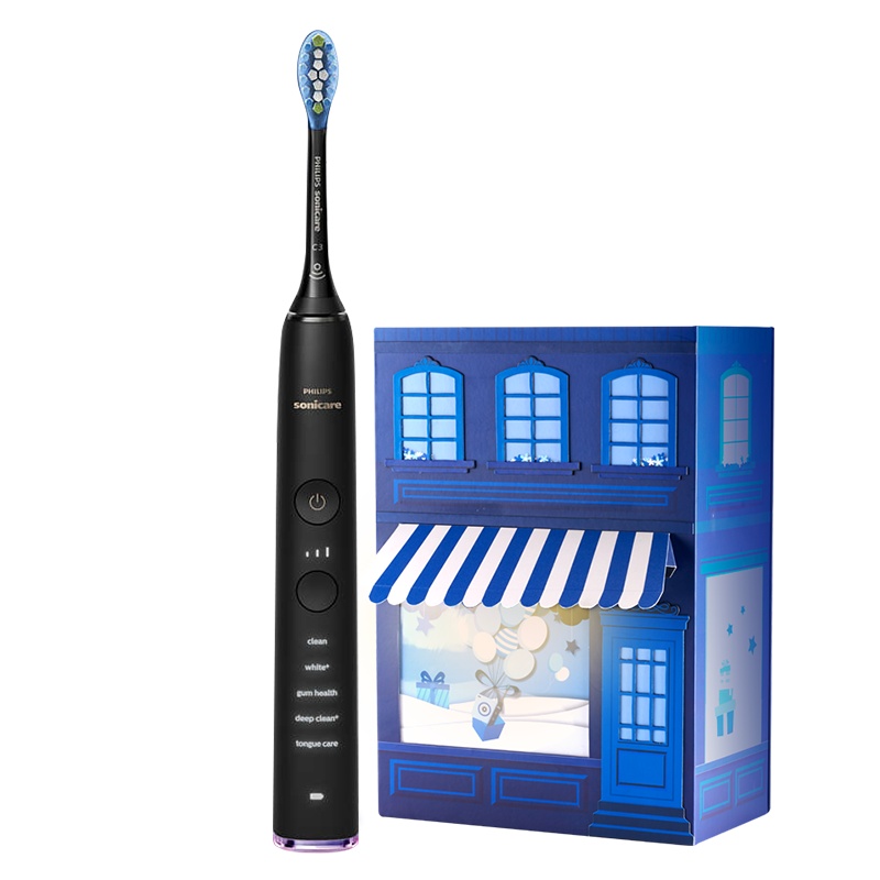 飞利浦(Philips)电动牙刷情侣礼盒 情人节礼物 成人充电声波震动式牙刷拍立得相机含相纸HX9924/12CBP