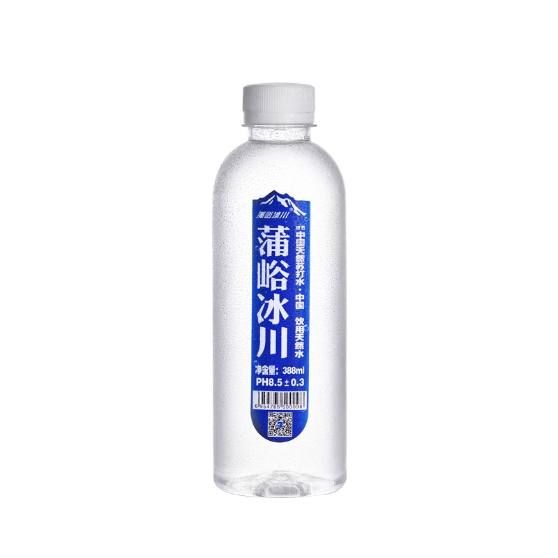 蒲峪冰川苏打水 饮用天然 活水源388ml*12瓶