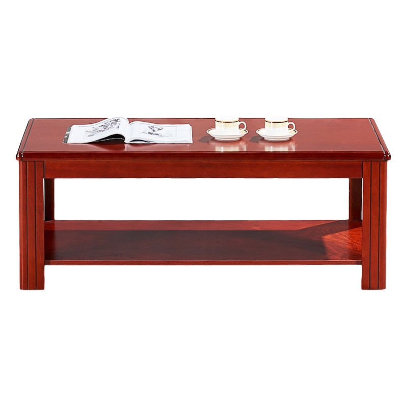 创世人 办公家具双层油漆茶几客厅会客茶几办公茶几长方几办公室茶桌条几