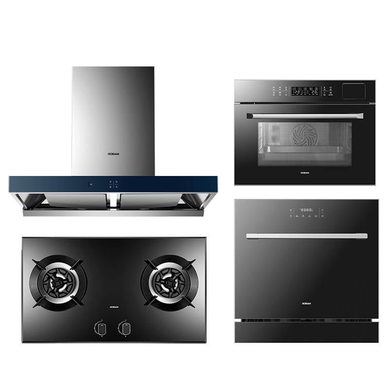 [四件套]老板(ROBAM)烟灶套餐 蒸烤一体机洗碗机 油烟机灶具厨电套装65X2+57B0+CQ972X+WB781X
