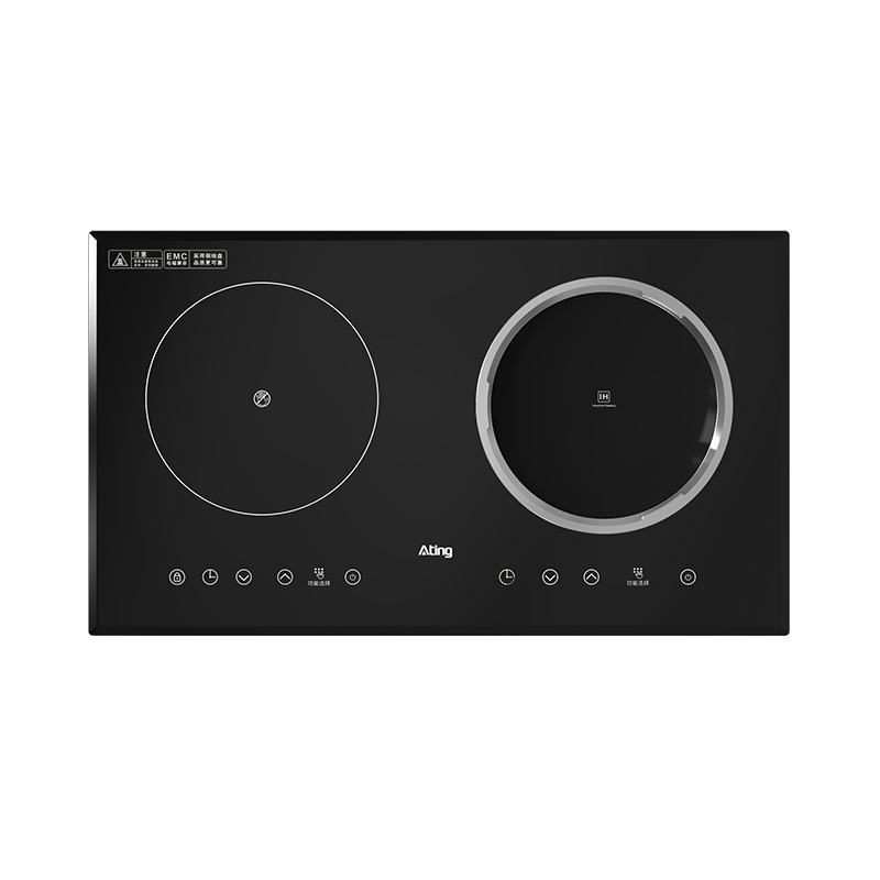 爱庭(ATING)嵌入式电磁炉电陶炉双头台嵌式家用内嵌式大功率电灶家用双灶凹面爆炒电磁灶AT-35D左陶右凹双灶电磁