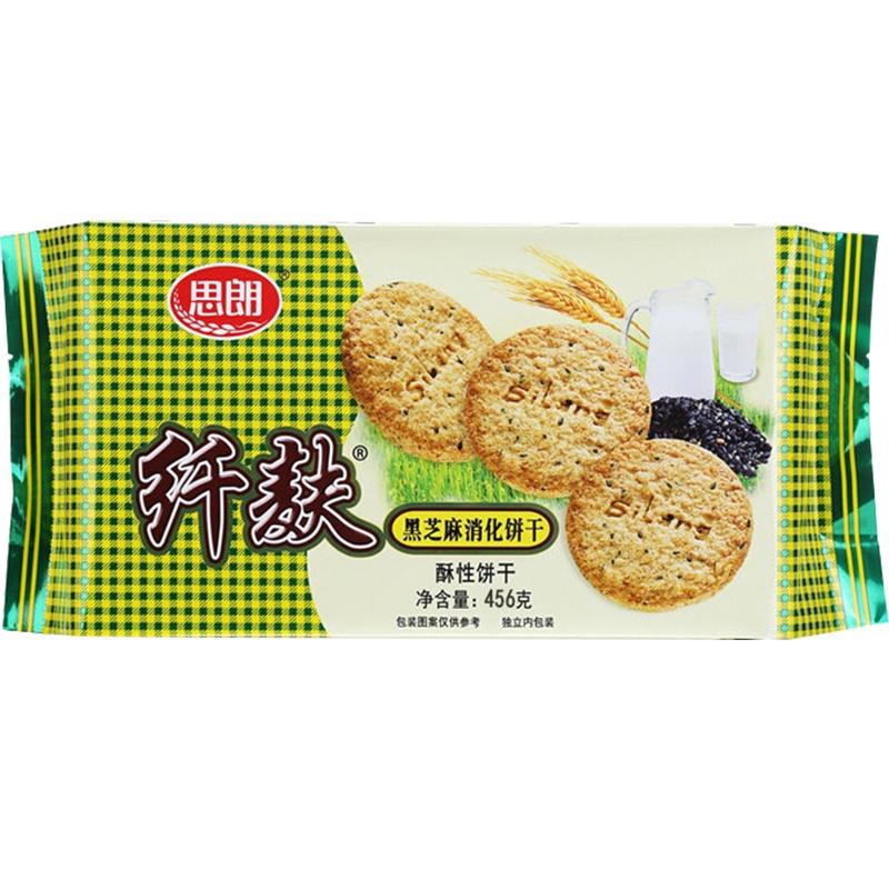 思朗 纤麸酥性消化饼干(黑麻)456g/袋