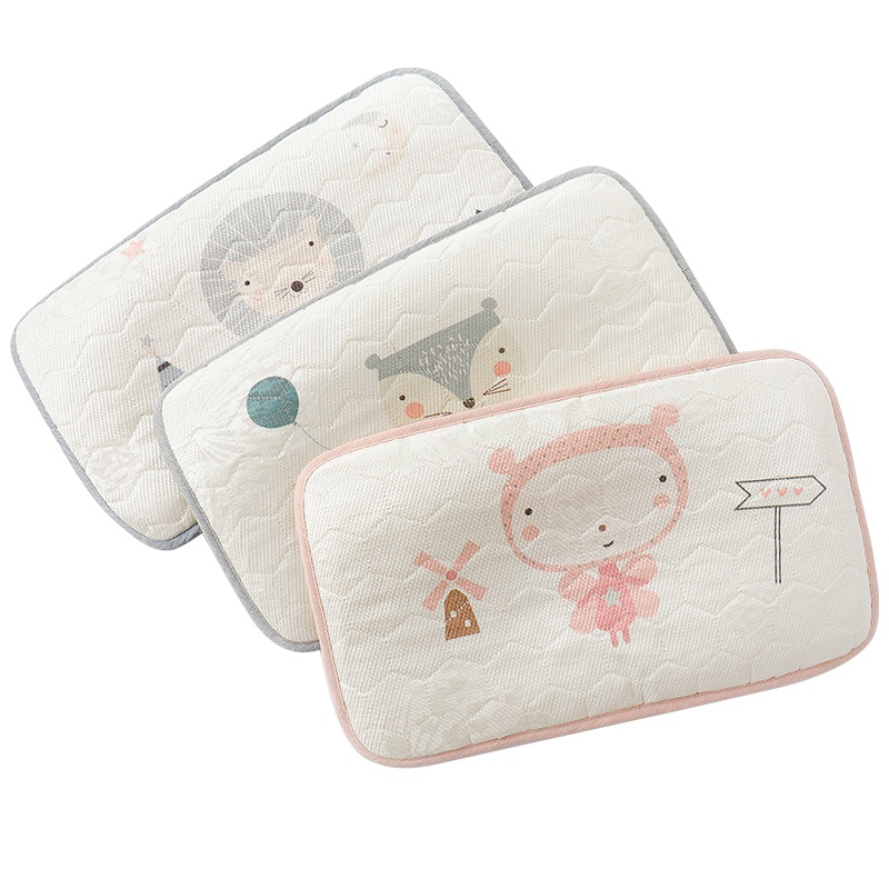 好孩子(gb)儿童乳胶枕头凉枕3-6岁宝宝枕头3岁纯棉四季通用幼儿园枕头彩棉荞麦枕小孩枕头 灰色梦想家夏凉枕 50*30