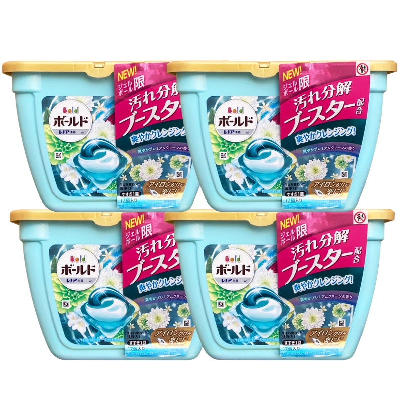 日本宝洁洗衣凝珠4盒家庭装 碧浪4D啫喱洗衣球PG花香洗衣液 强力去污原装进口