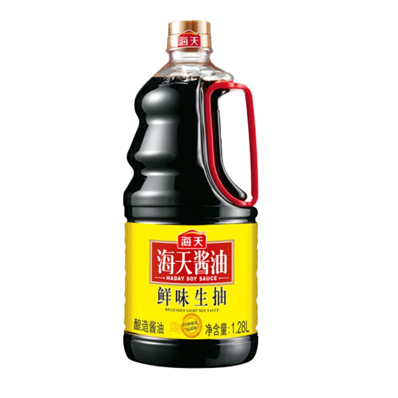 海天 酱油鲜味生抽 1.28L 炒菜炒粉点沾调味多种用途（一瓶装）