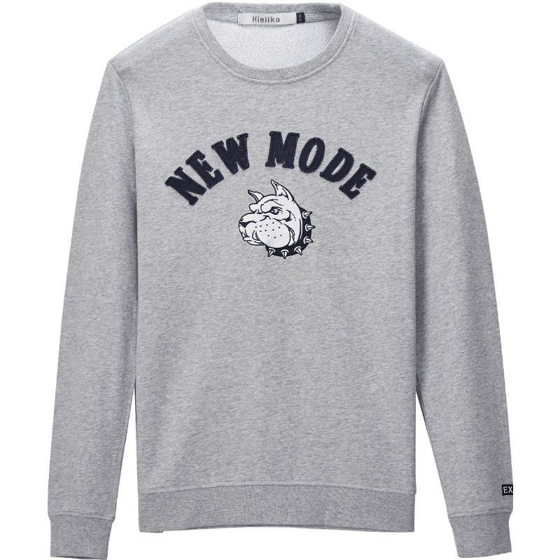 海一家2019秋季字母个性动物头像装饰青春活力卫衣男