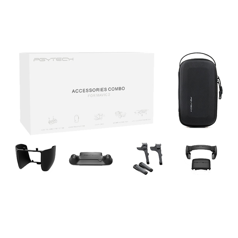 PGYTECH 御 MAVIC 2 套装 Pro镜头遮光罩摇杆保护ZOOM变焦版增高脚架收纳包 大疆 御2通用