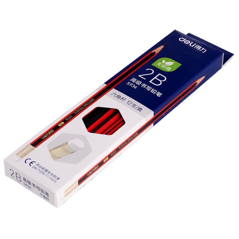 得力S936 铅笔2B 12支/盒（1盒装）