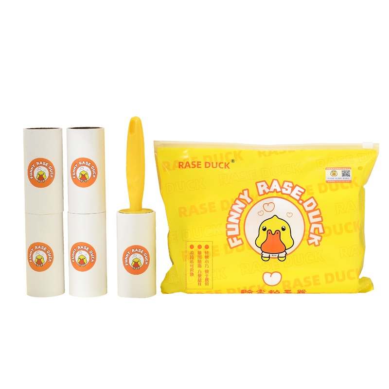 5卷+1柄 网红粘毛器 无盖可撕式滚筒毡滚刷粘毛