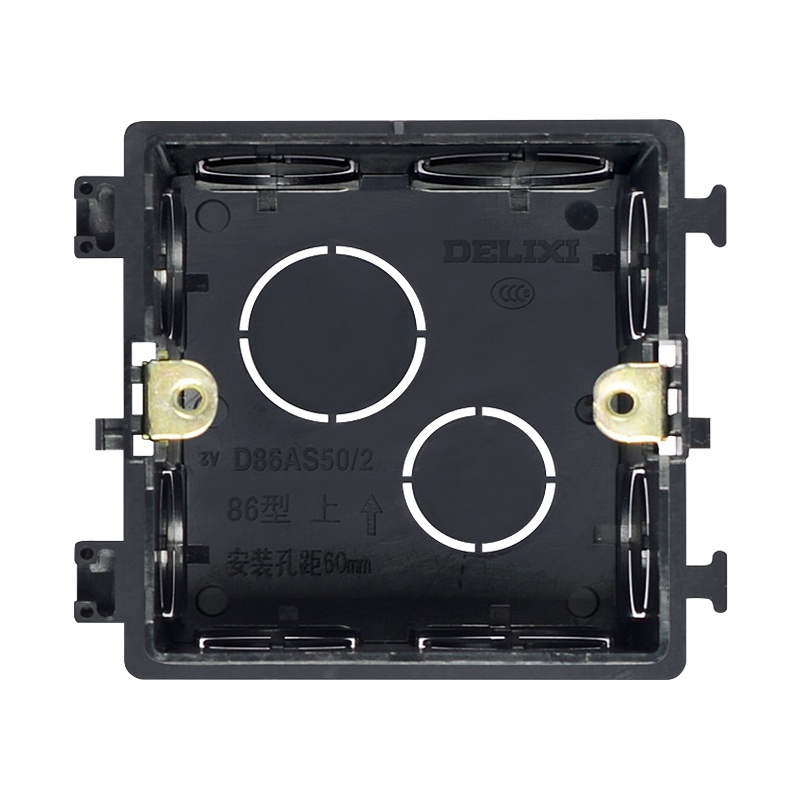 德力西西开关插座配件86型底盒暗盒布线盒墙壁面板塑料接线盒暗装