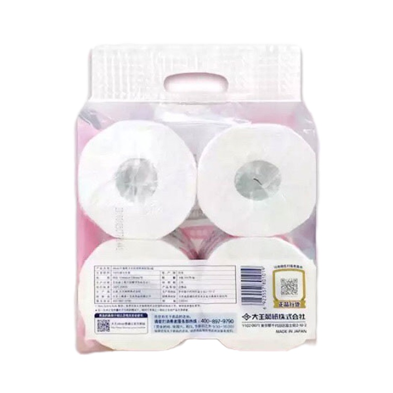 ZXWQ大王卷筒卫生纸柔软亲肤型4卷*4提