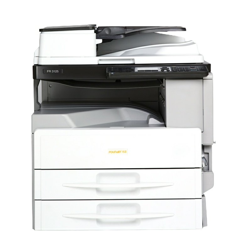 方正founder FR 3125 A3激光黑白数码多功能复印打印扫描复合机 25页/分钟 多种汉文字体 更适合中国人 国产民族品牌质量稳定值得信赖 (输稿器+双纸盒)