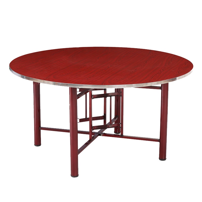 HiBoss现代中式圆形折叠餐桌饭桌简易家用圆桌