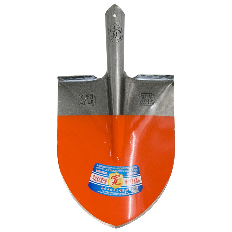 宽牌 BY-001 农用铁锹 军用铁锹(大号尖锹含柄+3双手套)锰钢锹钢铲 除雪铲 园艺园林工具木柄钢锹