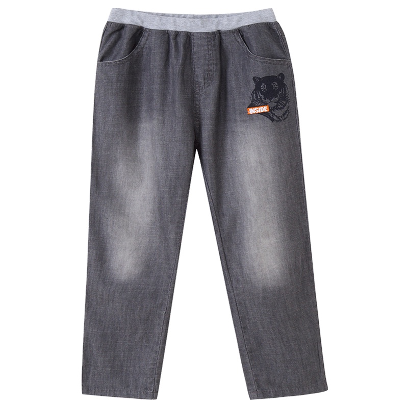 铅笔俱乐部童装2019秋季新款男童牛仔长裤中大童休闲裤子儿童长裤