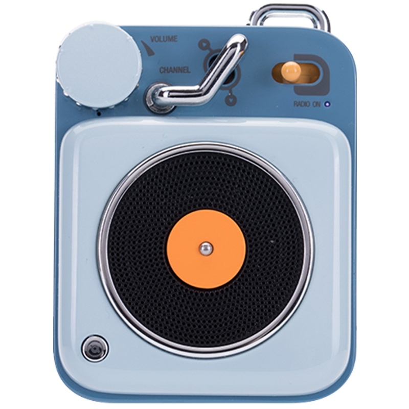 猫王收音机MW-P1原子唱机B612童心蓝便携式复古蓝牙音箱迷你小音响新款创意低音炮户外蓝牙小音箱 无线蓝牙音箱