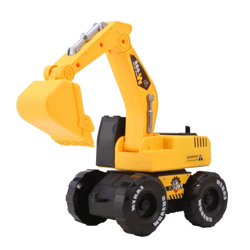 大号工程车挖掘机儿童玩具车男孩沙滩铲车挖土翻斗惯性智扣小汽车套装2-6岁 大号挖掘机