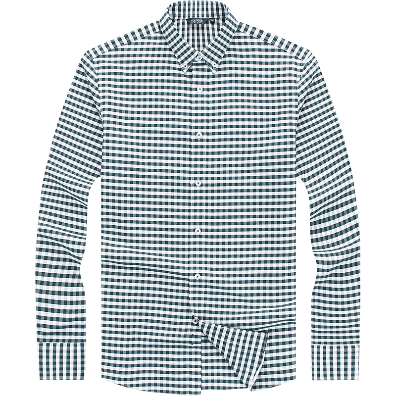 Youngor/雅戈尔秋季新品男士商务休闲蓝色长袖衬衫0002QKA