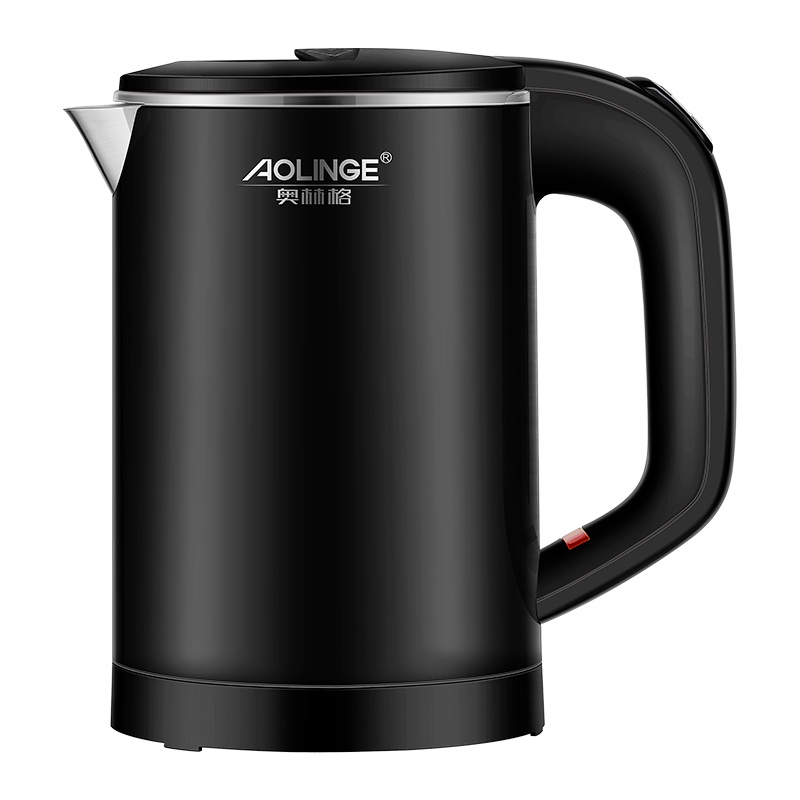 奥林格ALG-C57迷你电热烧水壶便携式旅行小型容量功率学生宿舍家用电热水杯304不锈钢一体内胆电水壶600ml爵士黑