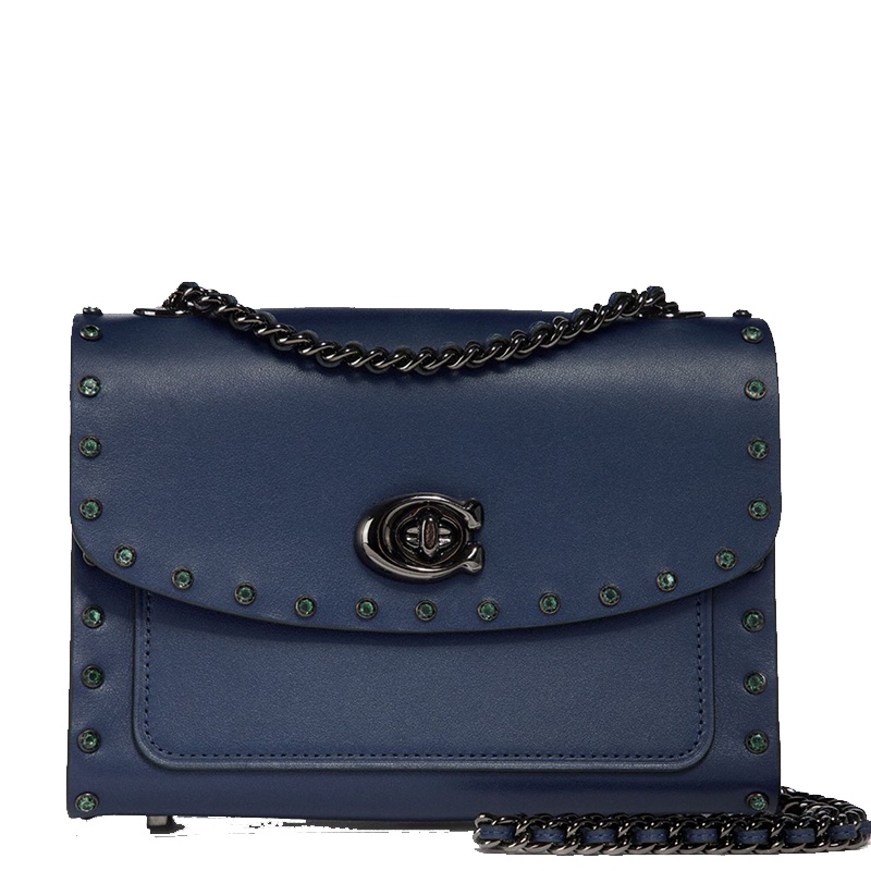 [直营]蔻驰(COACH) PARKER 18系列硬质牛皮搭扣铆钉边饰女士手提包单肩包斜跨包女包29389