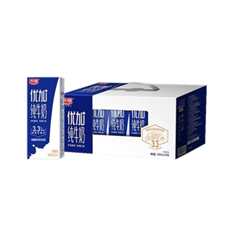 11月新货光明优加纯牛奶250ml*12盒礼盒装全脂营养牛奶
