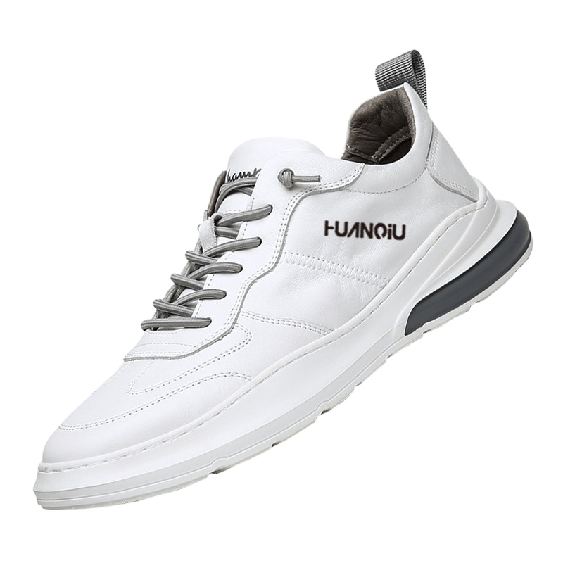 环球男鞋2021年新款潮流夏季运动小白板鞋男士真皮透气休闲皮鞋男