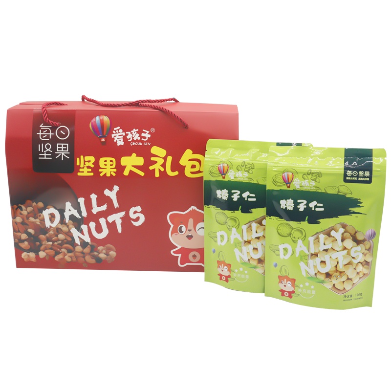 爱孩子坚果大礼包榛子仁整箱100g*6袋休闲零食送礼