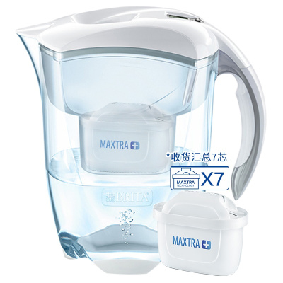 碧然德(BRITA)滤水壶滤芯净水器家用净水壶Elemaris探索者白色一壶7芯