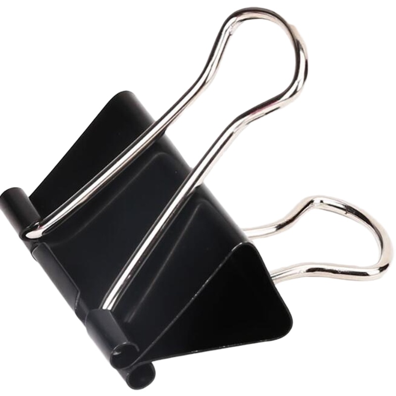 得力 长尾夹 32mm 黑色