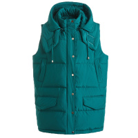 鸭鸭/YAYA 冬季羽绒马甲女外穿中长款韩版连帽加厚宽松保暖外套