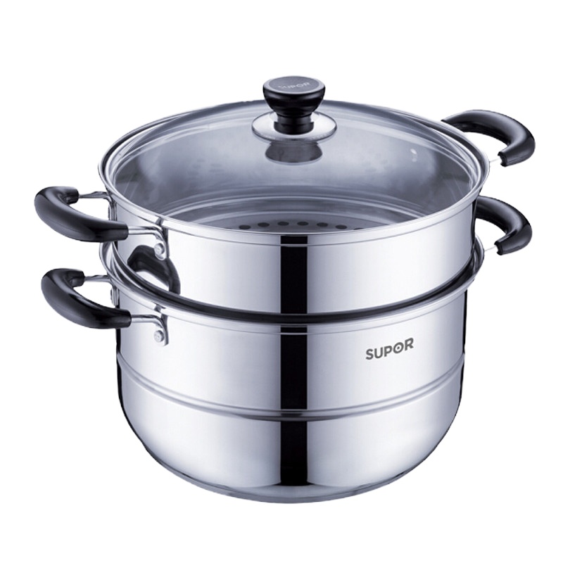 苏泊尔(SUPOR) SZ26B5 好帮手不锈钢双层复底蒸锅(26cm)(单位:个)
