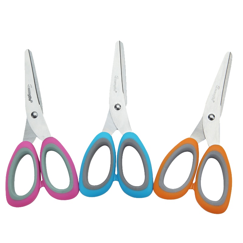 广博(GuangBo)JD5406 140mm贝壳剪刀5把 不锈钢手工剪纸 手工剪纸刀 剪/刀/尺 办公用品 颜色随