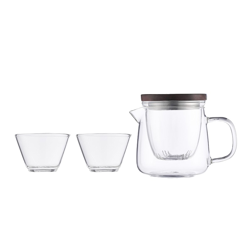 格林玻璃旅行套装 10404BGL-TZ006 耐热玻璃简约茶具 壶-300mL+杯-40mL*2(单位:套)