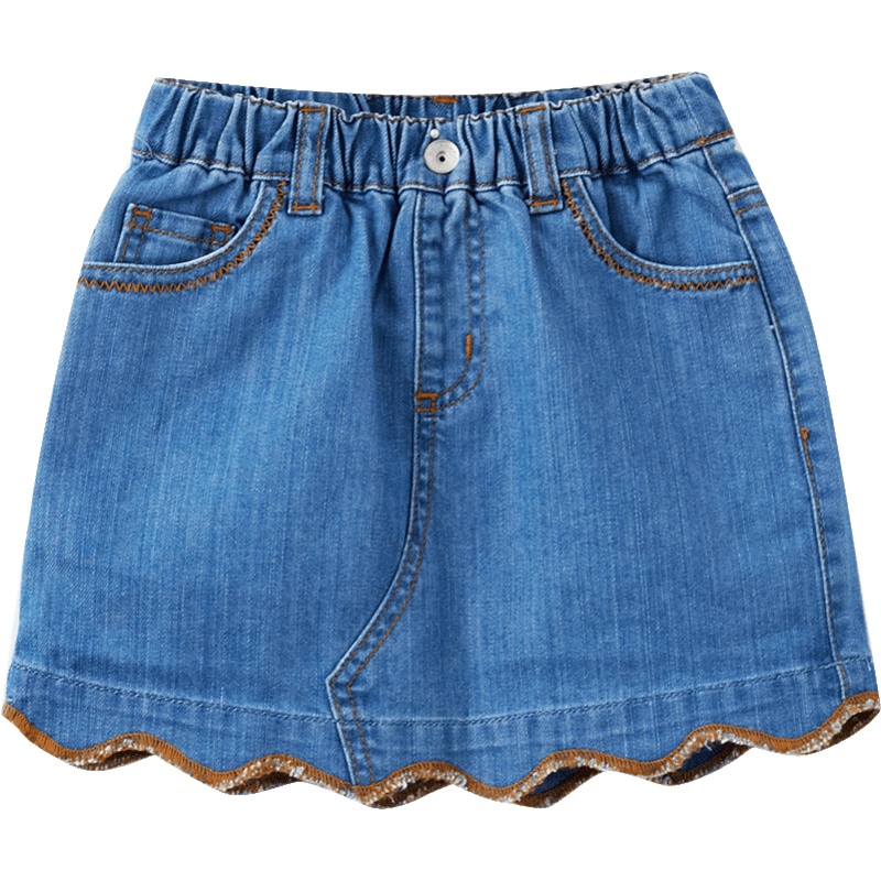 [2件2折价:19]米喜迪mecity童装夏新款女童牛仔短裙洋气半身裙