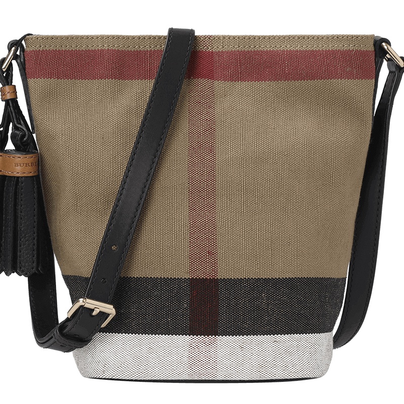 BURBERRY 经典格纹水桶包3997284