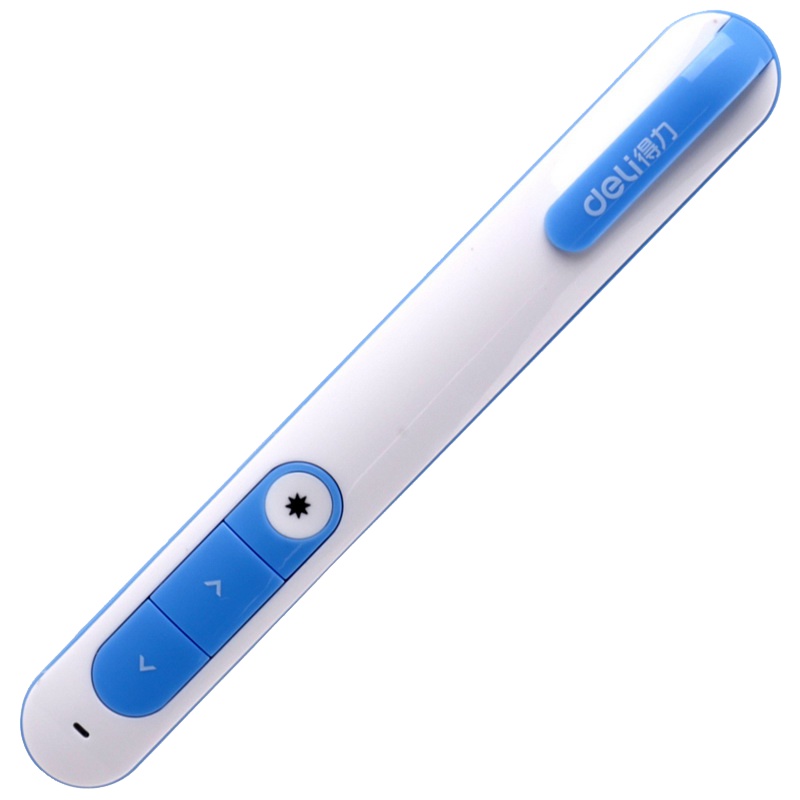 得力(deli)2800蓝色翻页笔 红光30m遥控教鞭翻页器 PPT投影笔激光笔演示笔电子笔演讲笔 无线演示器 会议教学