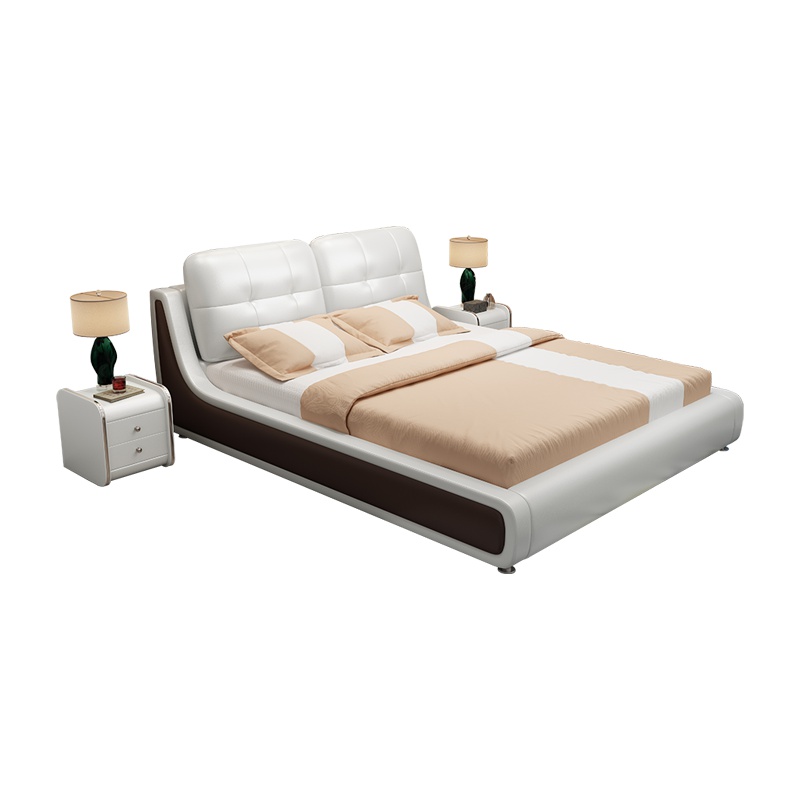 天惠子 床 床 现代简约真皮床多功能榻榻米1.8米1.5米婚床双人床储物床