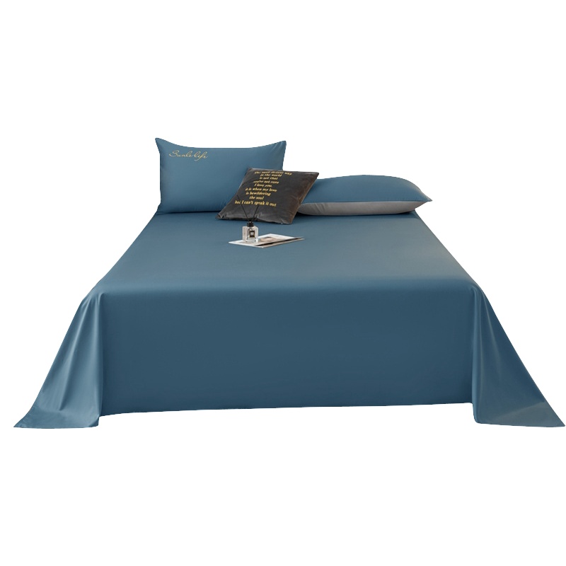 南极人(NanJiren) 床单单件双人床1.8米1.5m夏季纯色枕套三件套夏天宿舍单人学生春秋被单