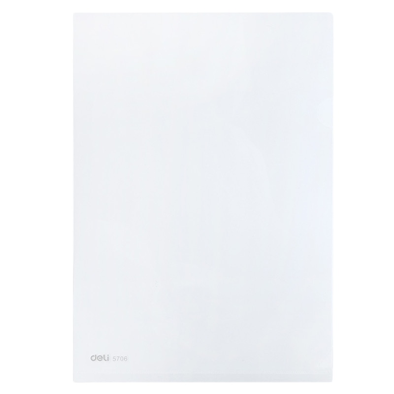 得力5706 A4透明单片夹(10个/包)