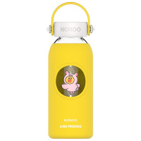 NONOO 酷卡玻璃杯LINE FRIENDS 400ML -明黄