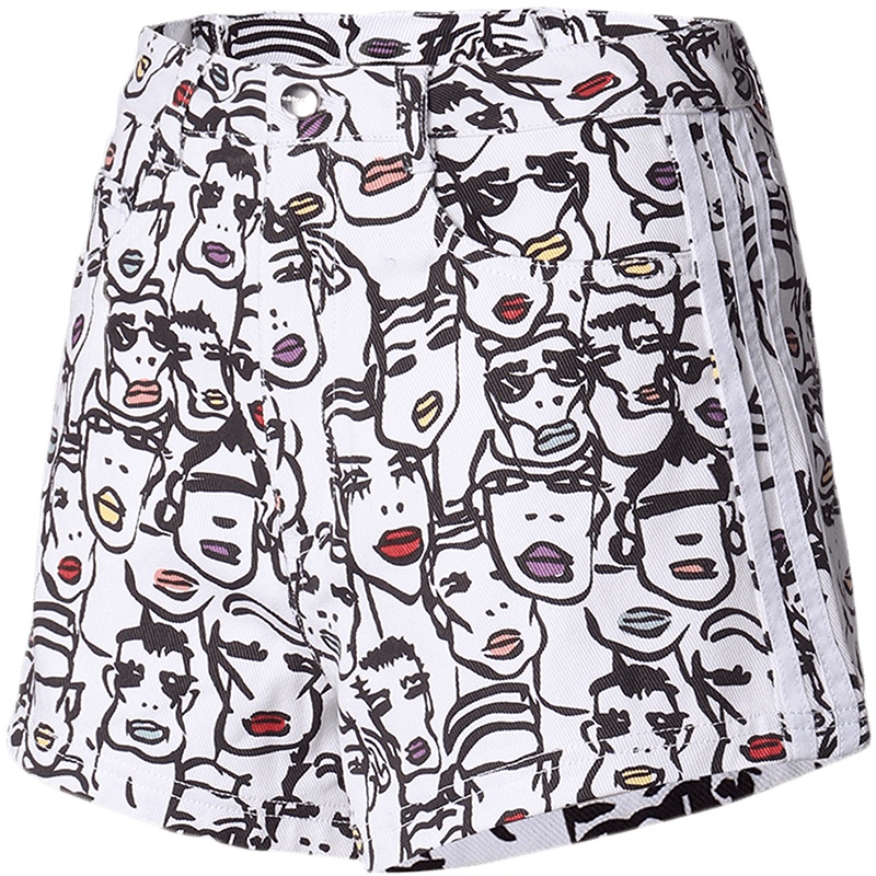 阿迪达斯adidas三叶草女装运动裤休闲针织短裤FL4144-