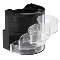 得力(deli) 三层多功能办公笔筒 商务办公9133 办公文具用品 9133 四层 黑色 W01002