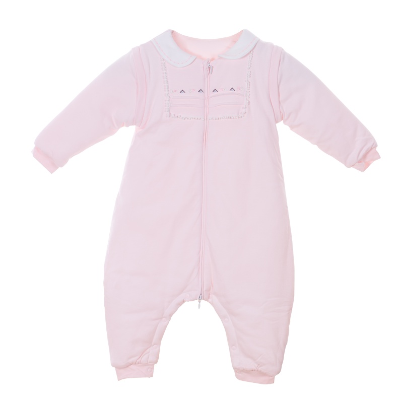 俩个宝宝新生婴儿童睡袋秋冬分腿防踢被宝宝纯棉可脱袖四季加厚