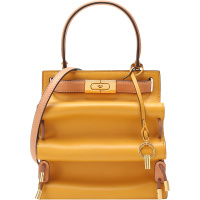 TORY BURCH 托里·伯奇 女士 LEE RADZIWILL系列牛皮手提单肩斜挎包风琴包迷你款 71925