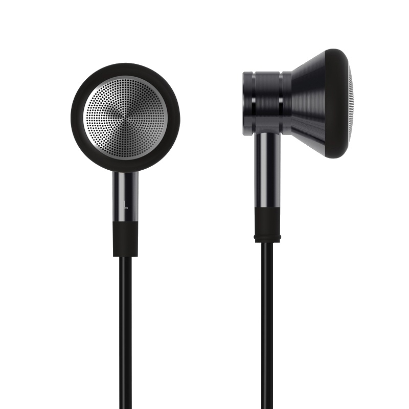 1MORE/万魔金澈平头塞入耳式有线耳机EO320 重低音 手机通用线控带麦三频均衡 升级版 钛色